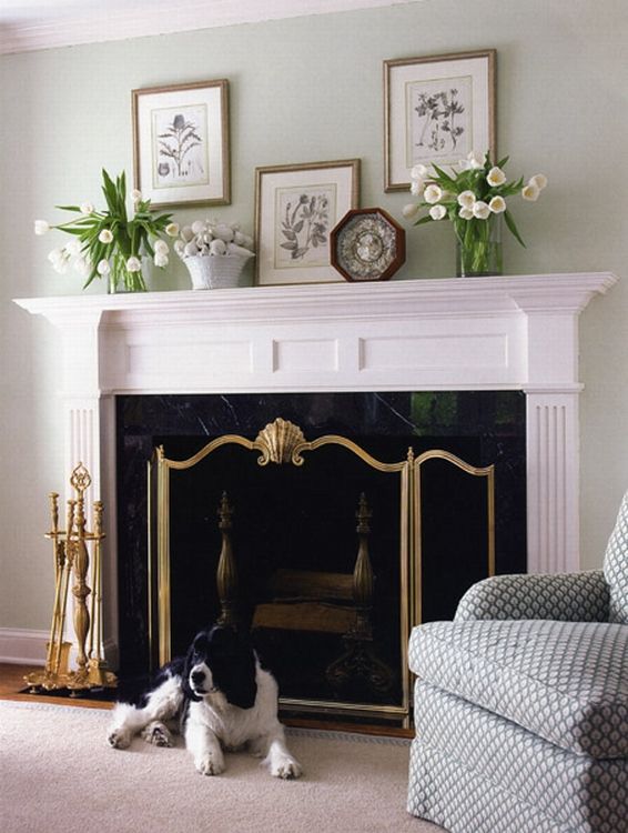 feminine white fireplace mantel decor ideas home with attractive frame | Interior Design | Pinterest | White fireplace mantels White fireplace and Mantels dec…