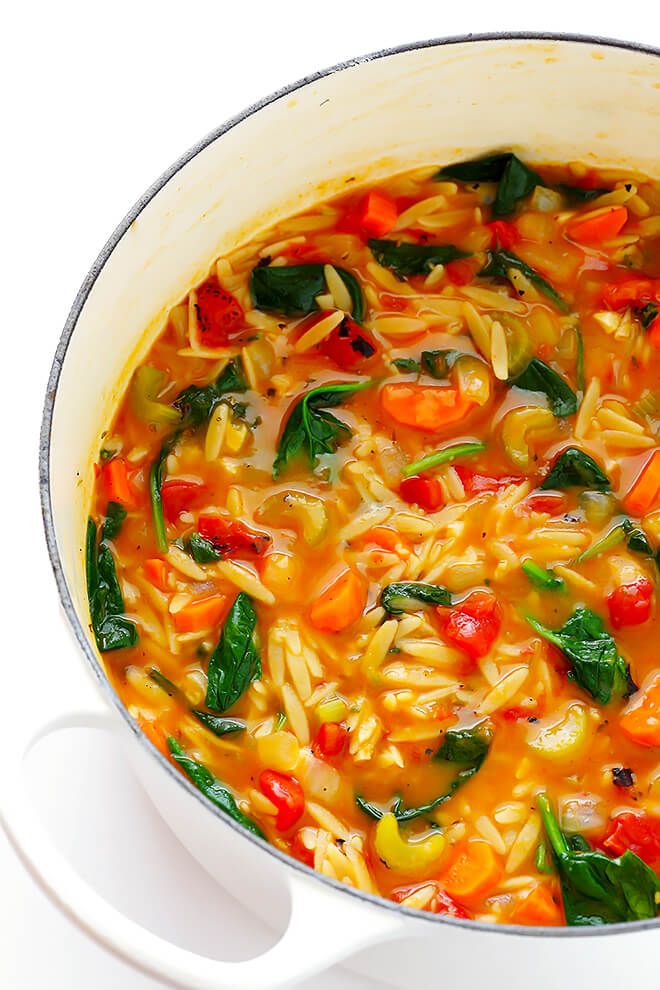 Italian Orzo Spinach Soup | Gimme Some Oven This I Italian Orzo Spinach Soup | Gimme Some Oven This I