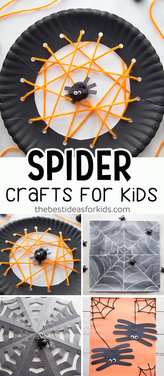 Spider Crafts for Kids - fun and easy Halloween Crafts for Kids, Toddlers and Preschoolers. #bestideasforkids #halloween #halloweencrafts #kidscrafts #kidsactivities Halloween Preschool, Halloween Tags, Theme Halloween, Fall Crafts For Kids, Halloween Crafts For Kids, Toddler Preschool, Toddler Crafts, Preschool Crafts, Holiday Crafts