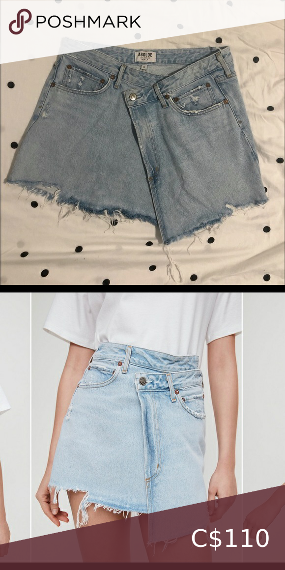 agolde criss cross skirt
