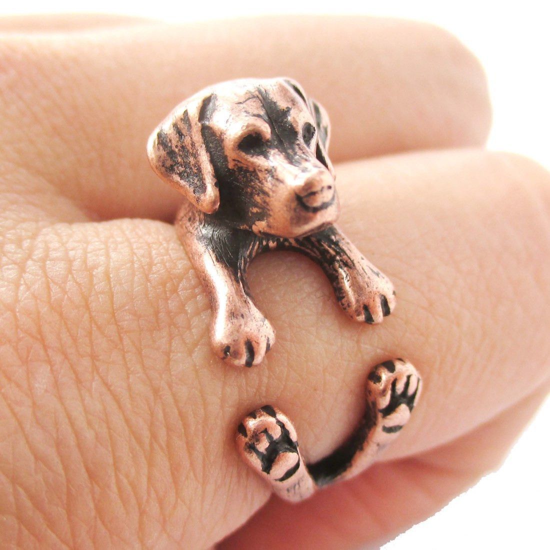 Dog Lover Great Dane Jewelry Handmade 925 Sterling Silver Dog Ring Animal Dog Wrap Ring Adjustable Ring For Women Xmas Gifts
