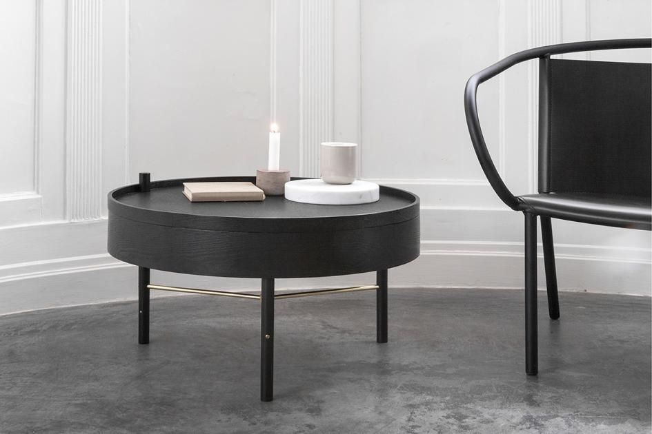Beistelltisch Tisch Eichenholz 75 Cm Hoch Mit Schwarzer Etsy Side Table Glass Plates Black Glass