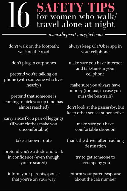 Safety Tips For Women Who Walk Travel Alone At Night Self Defence Safety Tips For Women Who Walk Travel Alone At Night Self Defence