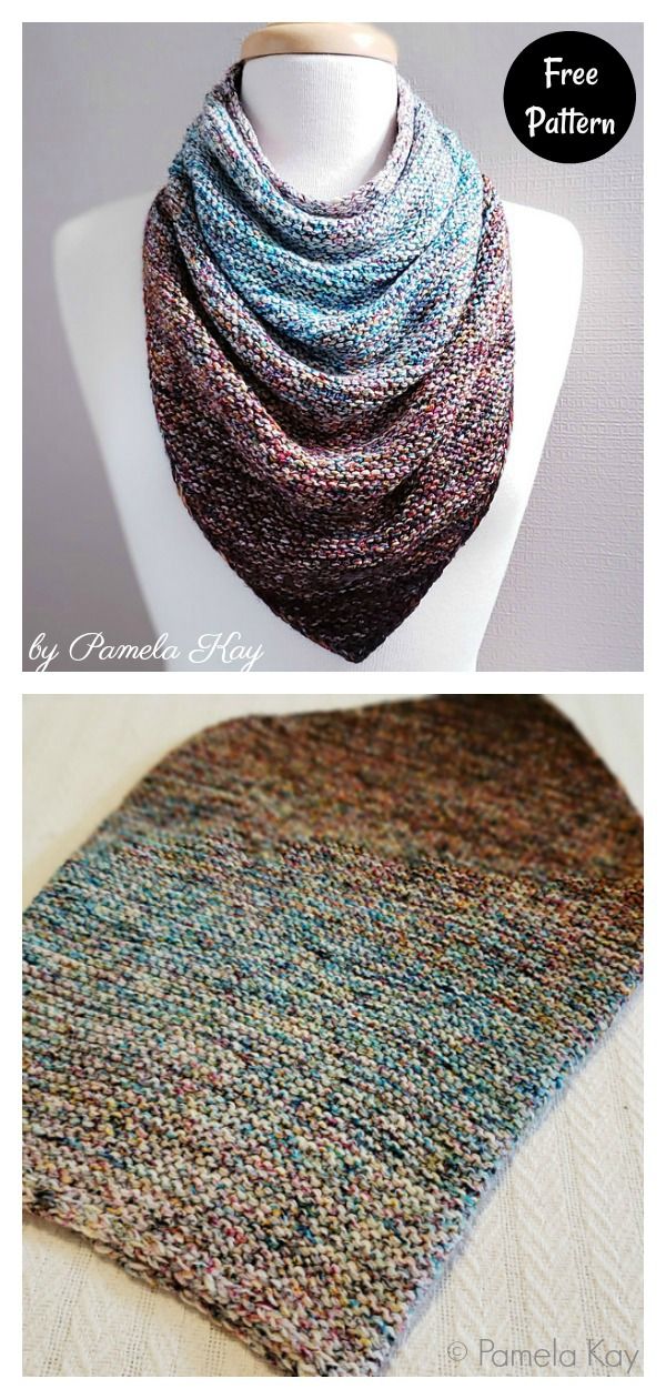 6 Bandana Cowl Free Knitting Patterns