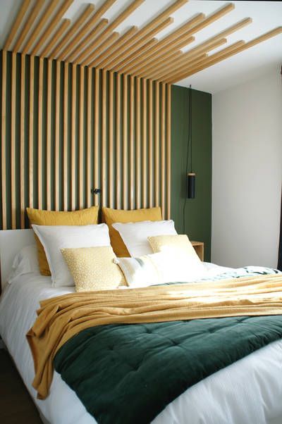 Green and White Modern Bedroom Ideas