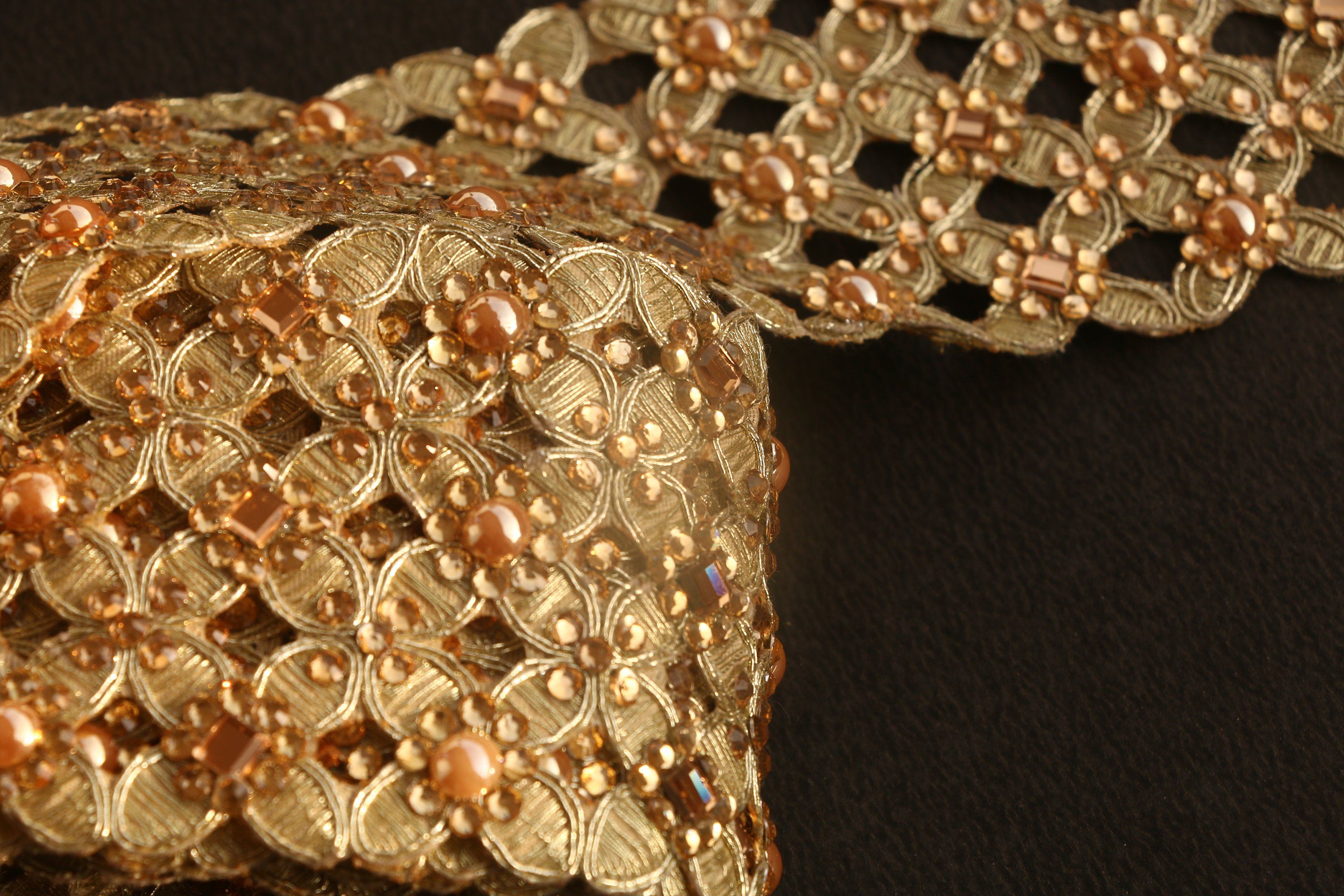 6.5 Cm wide Fancy Sequins Silver Gold Flower Decorate Craft Lace Trim 1 Yard