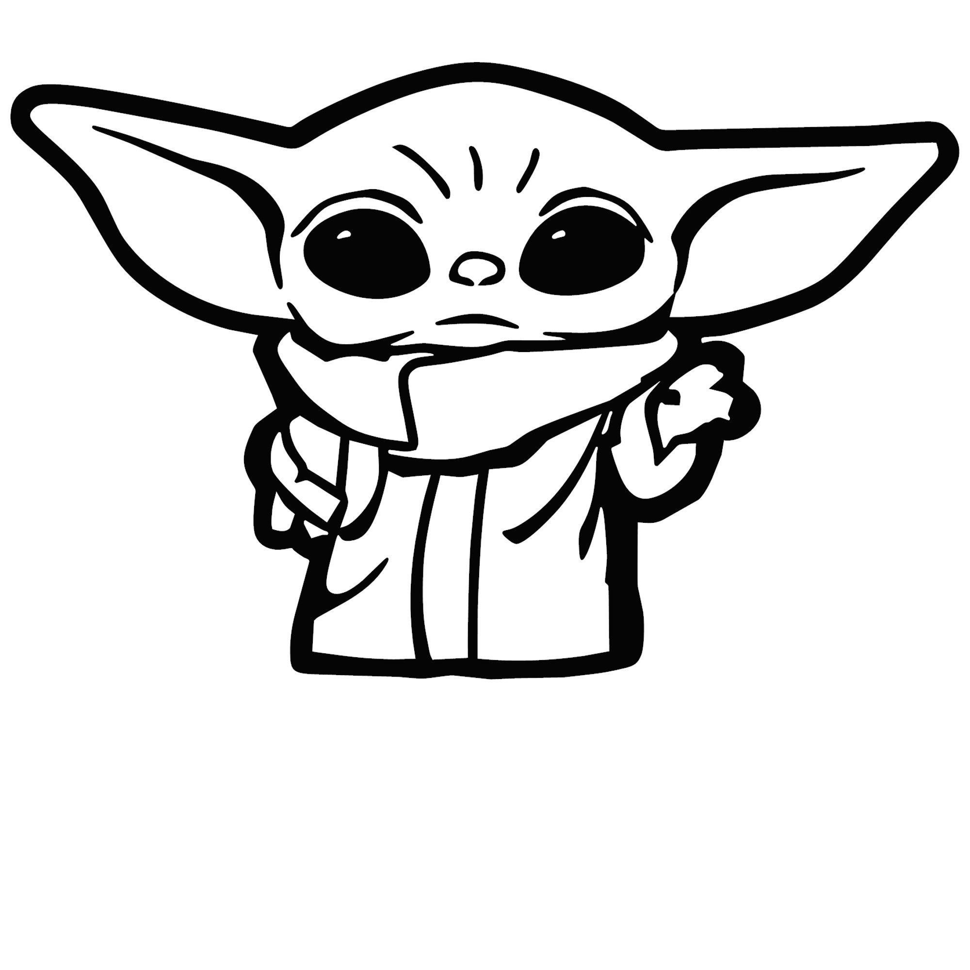 Cool Baby Yoda Coloring Sheet References