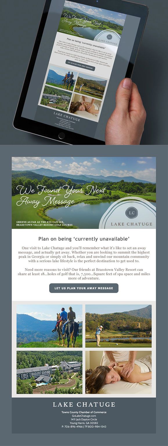 Lake Chatuge E-blast Design E-blast design and template for Lake Chatuge, GA.