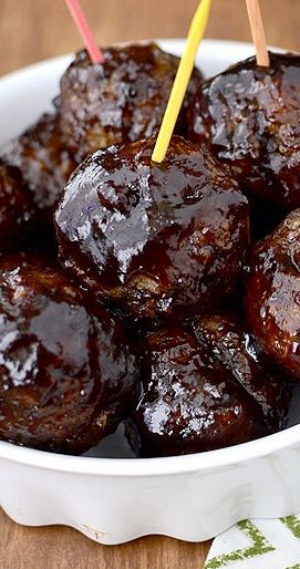 Honey Balsamic BBQ Meatballs Iowa Girl Eats | Recipe Korean BBQ Meatballs | Recipe | Korean bbq meatballs, Food