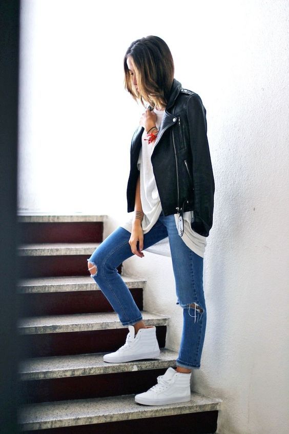 black and white leather high top vans black and white leather high top vans