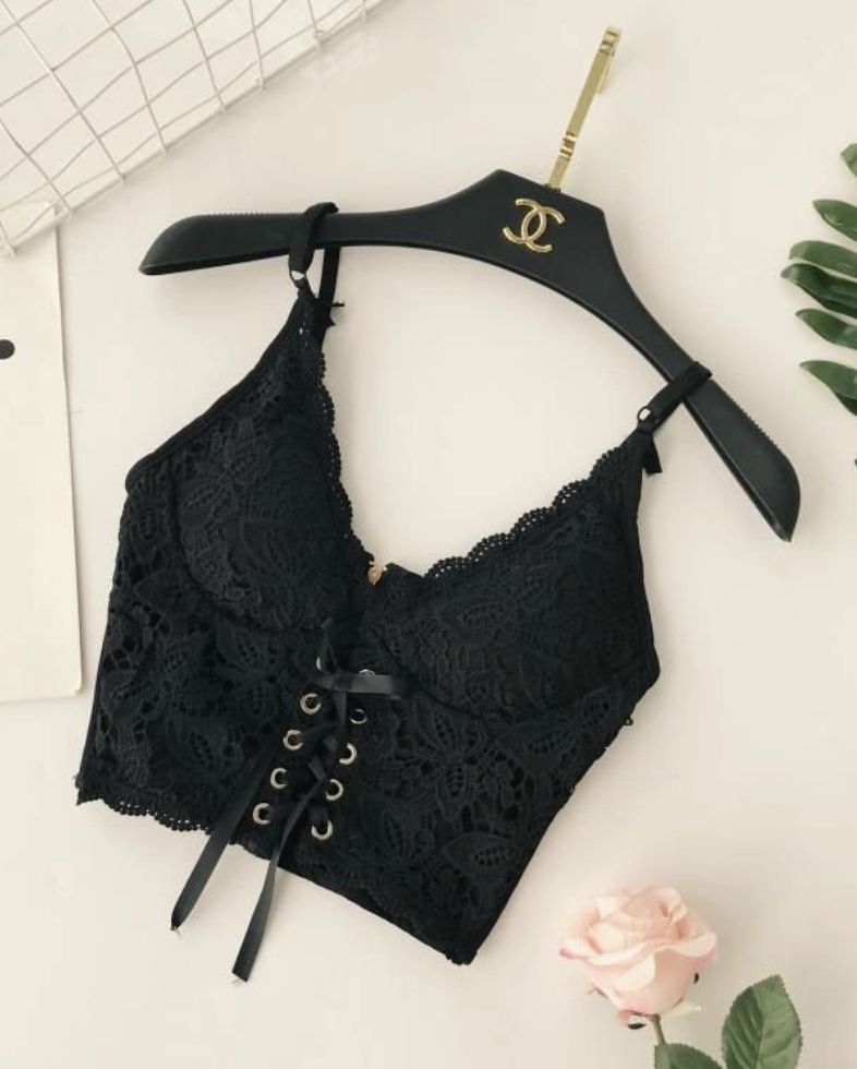 Lucuna Lace-Up Bralette | YesStyle | Foci