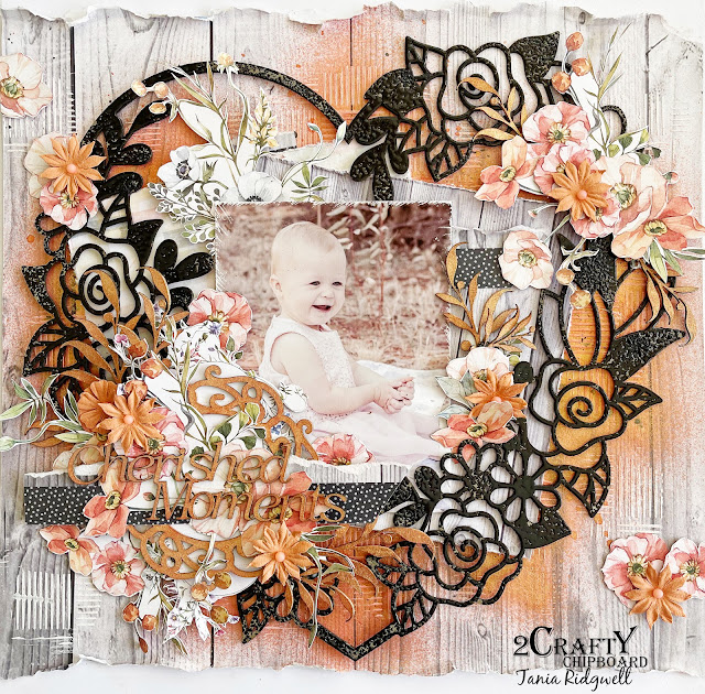 Cherished Moments Layout - 2 Crafty Chipboard