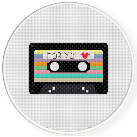 charts club members only mixtape cross stitch pattern mixtape mixtape charts