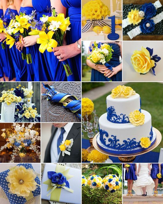 Blue and Yellow Weddings: This colour combination is another one that is found a...