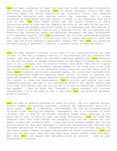 Just to use for ideas. I have copied and pasted the last, general comment that I used on the end of year report to parents. Might just give NQTs a few ideas if you're stuck. They are generally very positive in line with the expectations of my current scho... Esol Activities, Hygiene Activities, School Activities, Teaching Resources, Teaching Ideas, Preschool Report Card Comments, Teacher Comments, Report Comments, End Of School Year