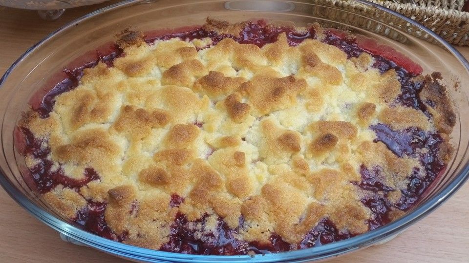 Beeren Crumble Rezept Lebensmittel essen, Rezepte