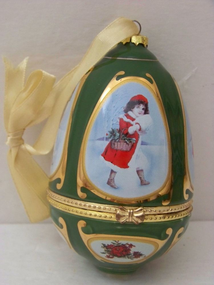 mr christmas ceramic egg shaped musical christmas ornament ceramic musical christmas egg