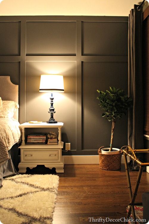 Dark Gray Accent Wall Decorating Likes Pinterest Bedroom Diy Dark Gray Accent Wall This Literally Transforms The Entire Room What A Great Idea Home Decor Inspiration And Ideas
