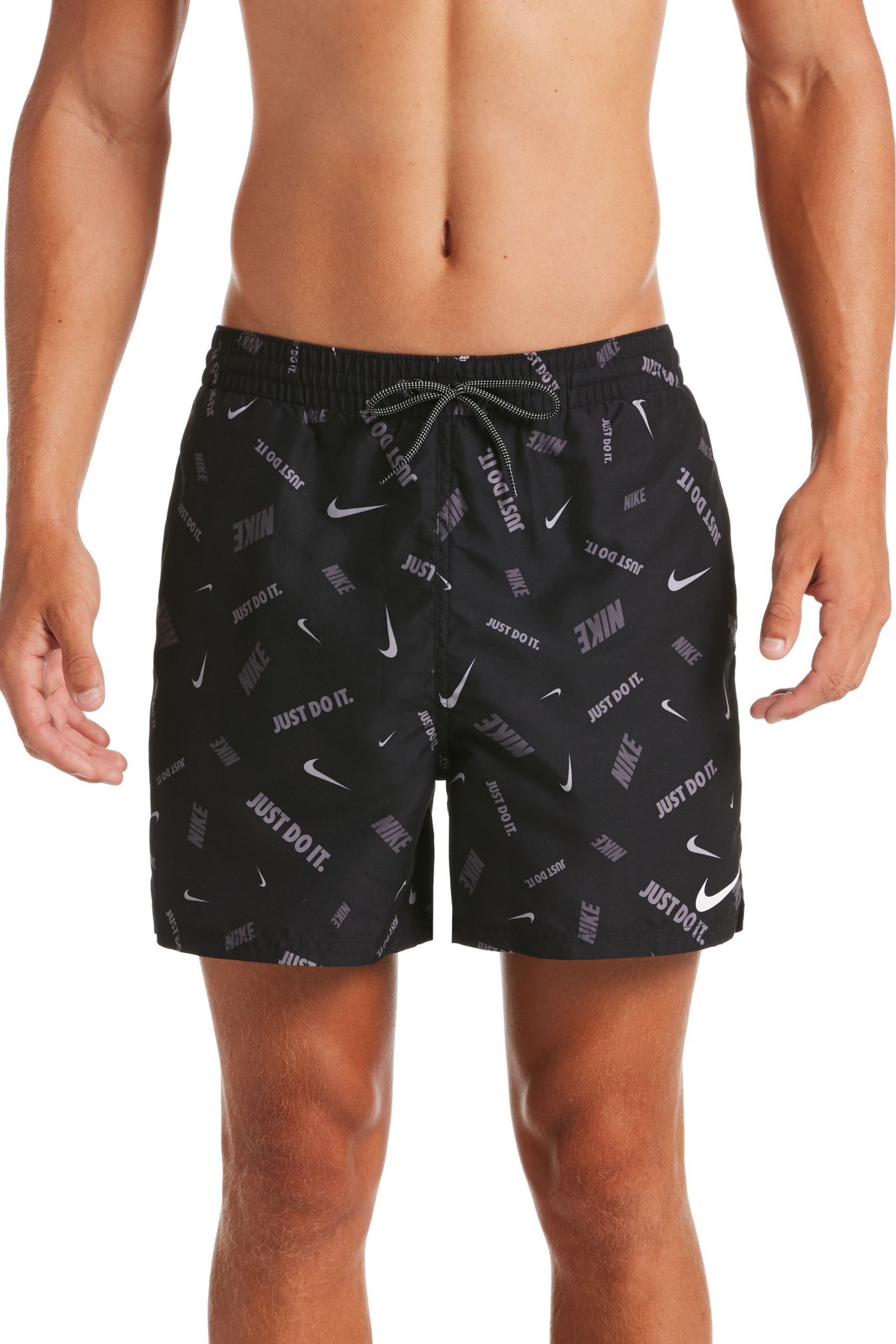 mens black nike swim trunks - Mike Escamilla