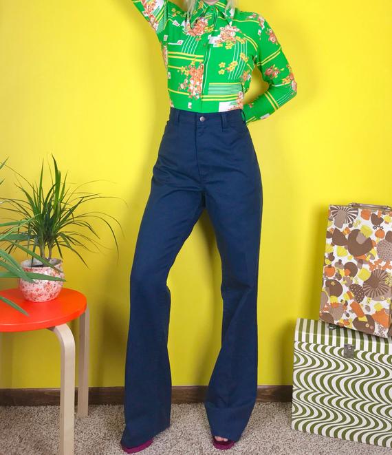 Navy Blue Retro Shorts with Gold//Yellow Trim Large
