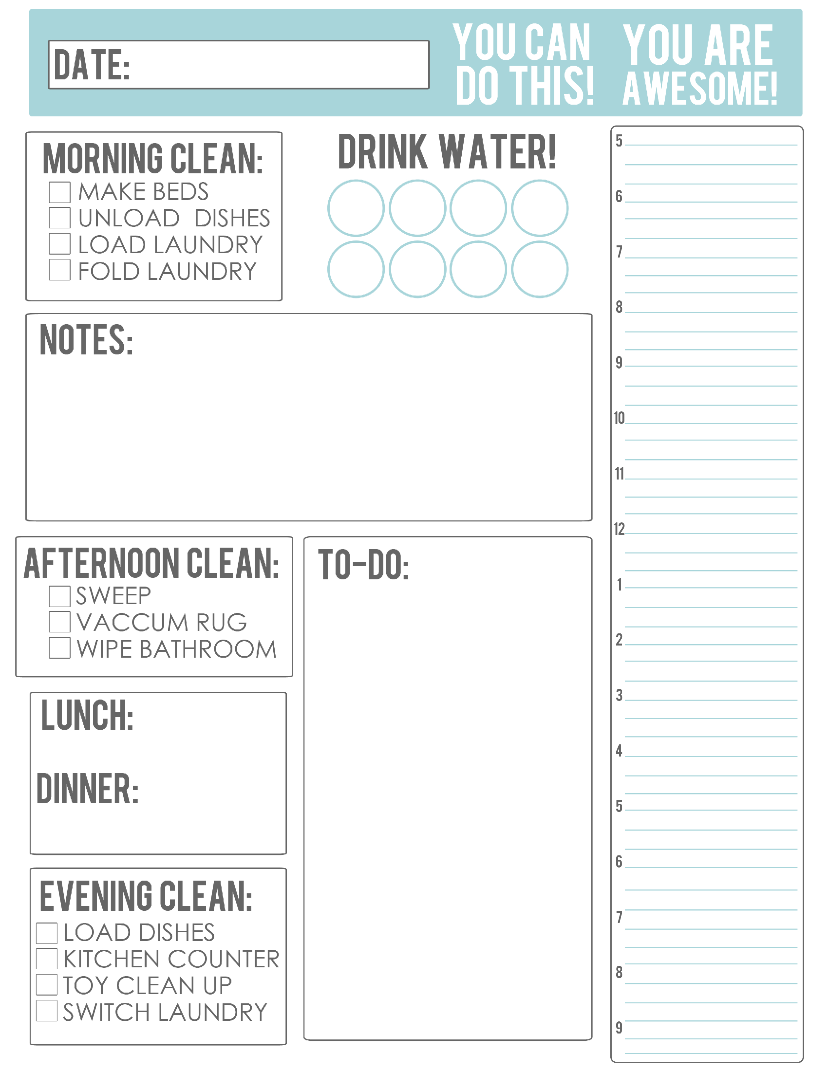 dinner planning calendar