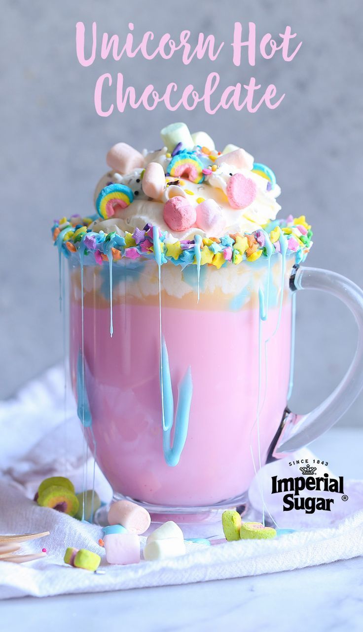 #chocolate #hot #unicorn Unicorn Hot Chocolate-A magical pastel rainbow of color... - Beatrix&Schokoladenrezepte