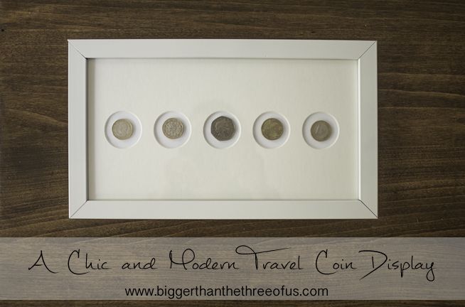 How to Display Travel Coins Travel Keepsakes, Travel Souvenirs, Summer Projects, Craft Projects, House Projects, Coin Frame, Diy Home Decor, Home Diy, Coin Display