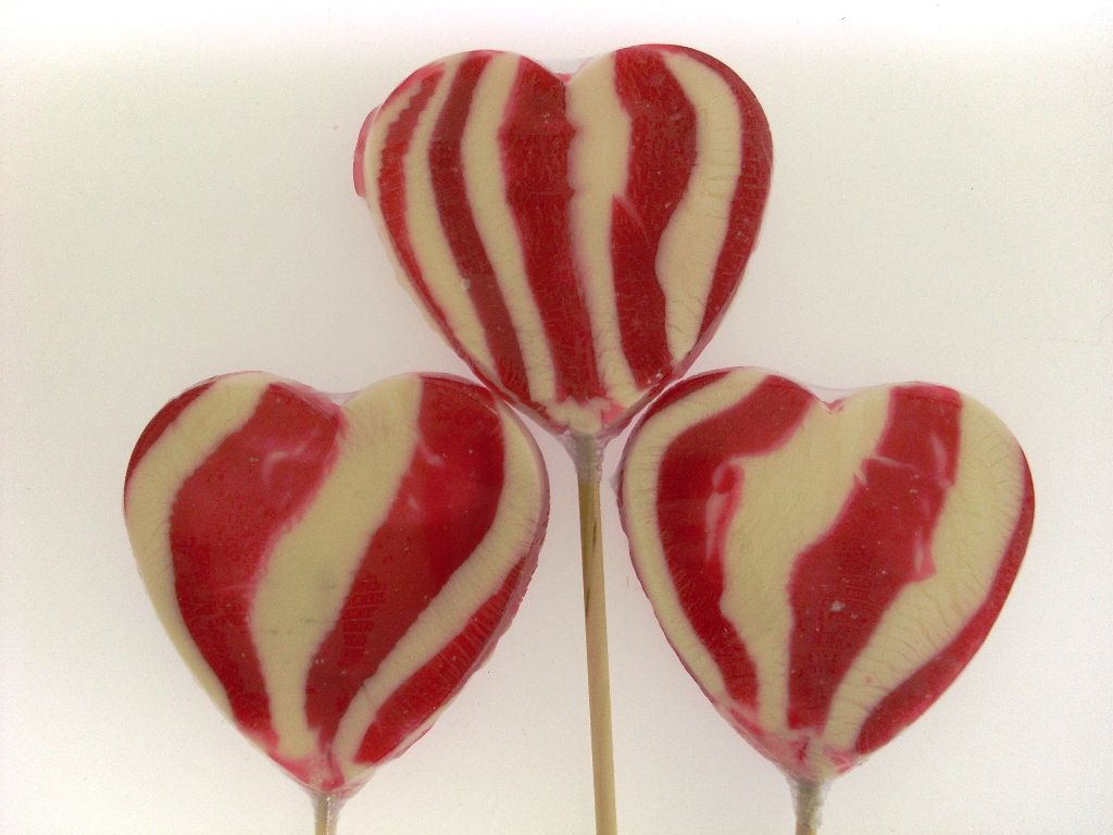 Red Heart Shaped Swirl Lolly Rock Candy Favours Personalized Red Heart Shaped Swirl Lolly Rock Candy Favours Personalized Sweets Wedding