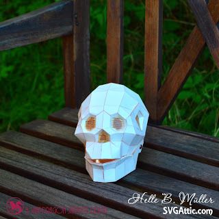 Download 3D paper skull using svg file from SVG Attic | Scary ...