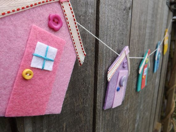 Beach Hut Garland Seaside Bunting Art By Feltwitch Beach Hut Garland Seaside Bunting Art By Feltwitch 25 00