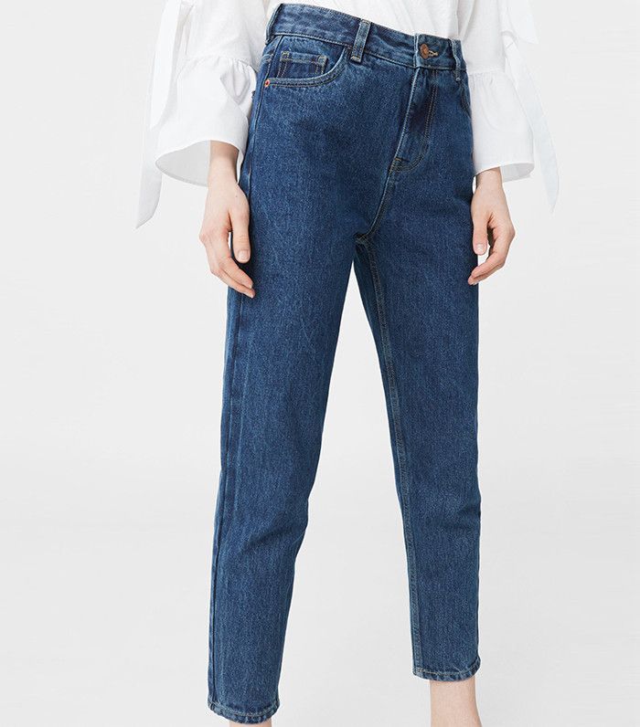relaxed cropped mom jeans