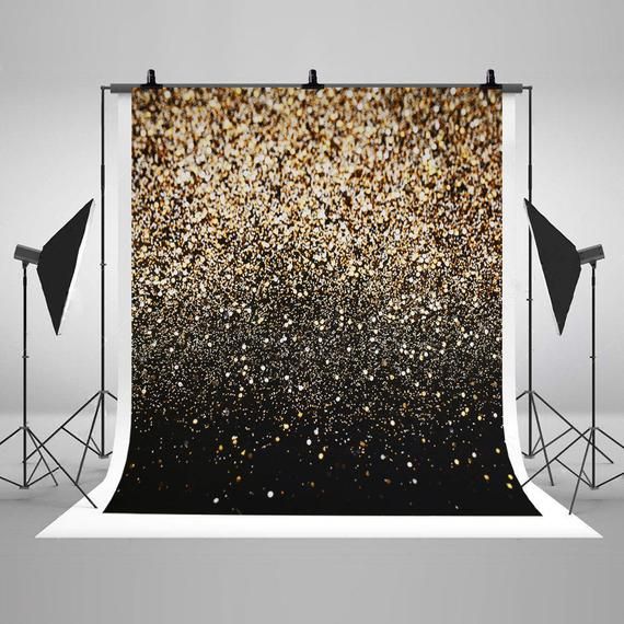 Goldene und schwarze Glitzerfotografie Kulissen Hochzeit Fotohintergründe für Studio Requisiten Goldene und schwarze Glitzerfotografie Kulissen Hochzeit Fotohintergründe für Studio Requisiten