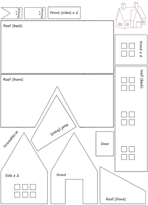 pepparkakshus ritning gingerbread house template
 Mall till pepparkakshus 6 | Mini houses. | Gingerbread house ...