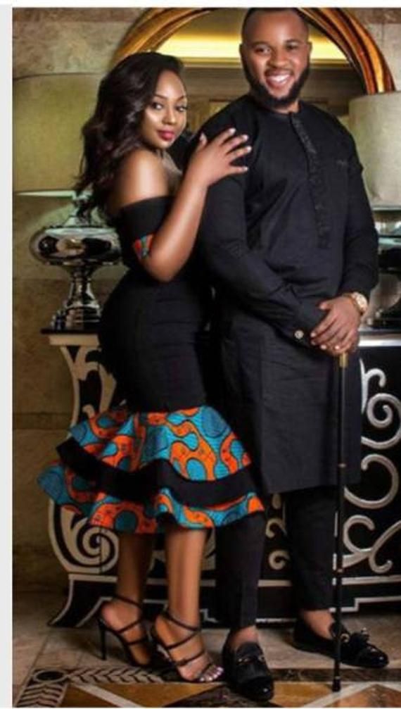 This beautiful dress is handmade with love. It is fully lined. It made to fit buyers exact measurements. Please do provide the following custom measurements details when placing an order Bust Waist Hips Height Biceps We also accept custom size but below is our size chart UK 4, US 0 - Bust : 30: African Wear, African Attire, African Women, African Dress, African Clothes, African Prom Dresses, Latest African Fashion Dresses, African Print Fashion, Long Dresses