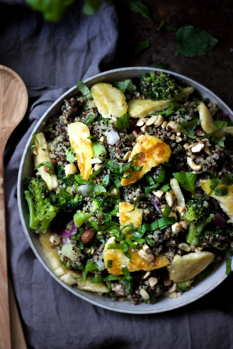 Quinoa Och Broccolisallad Med Halloumi Supermat Broccoli Broccolisallad Recept Pa Sallad