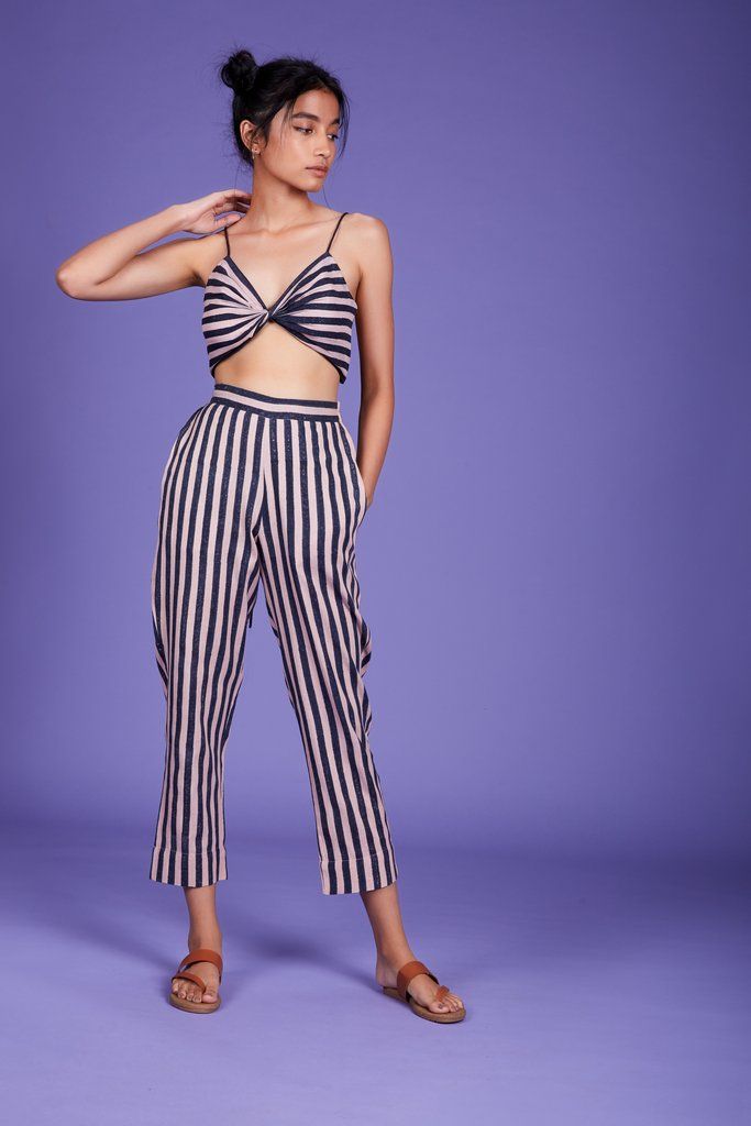 Sustainable Clothing Brands, Ethical Clothing, Pink Fabric, Cotton Fabric, Striped Crop Top, Pink Stripes, Pink Cotton, Natural Fabrics, Slow Fashion