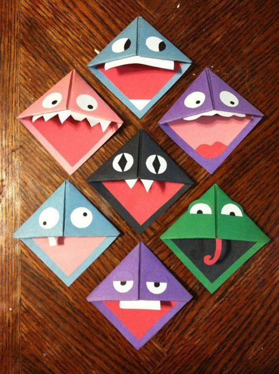 monster origami bookmark monster origami bookmark