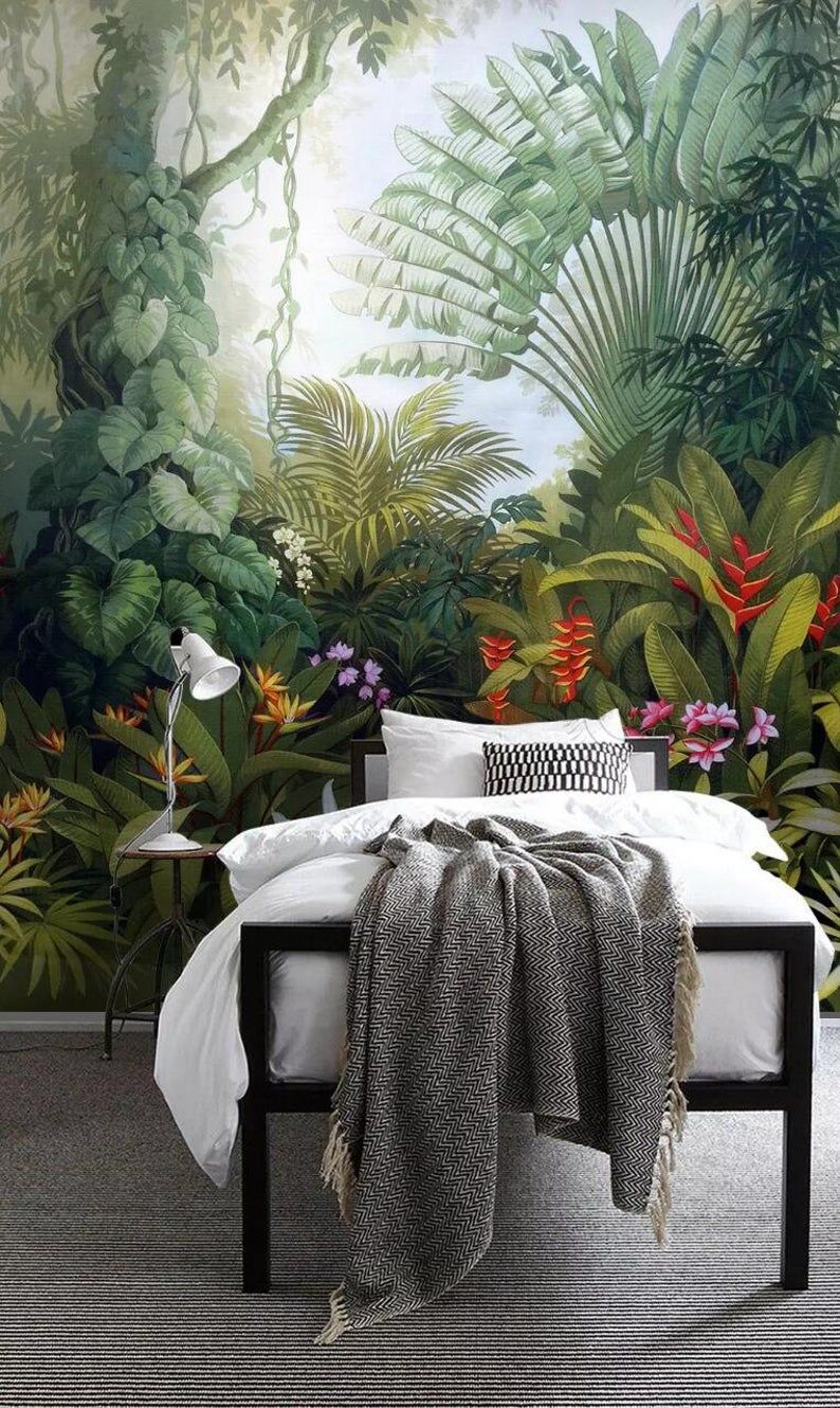 Alliums And Heleniums Wallpaper Wallsauce Uk Statement Wallpaper Wallpaper Mural Wallpaper