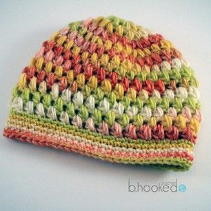 This beautiful puff stitch hat pattern and video tutorial are now available for free at bhookedcrochet.com. Used #4 weight yarn Crochet Adult Hat, Bonnet Crochet, Crochet Beanie Pattern, Crochet Baby Hats, Crochet Scarves, Crochet Patterns, Hat Patterns, Finger Crochet, Crochet Tutorials