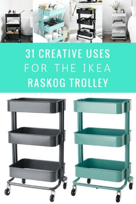 ikea raskog trolley uses and ideas for every room in your house. Ikea 3 tier trolley, Ikea cart. #Ikeahacks #raskogtrolley #raskogcart Raskog Ikea, Ikea Raskog Trolley, Ikea Kitchen Trolley, Storage Trolley, Trolley Cart, Tv Storage, Craft Storage, Ikea 3 Tier Cart, Ikea Cart