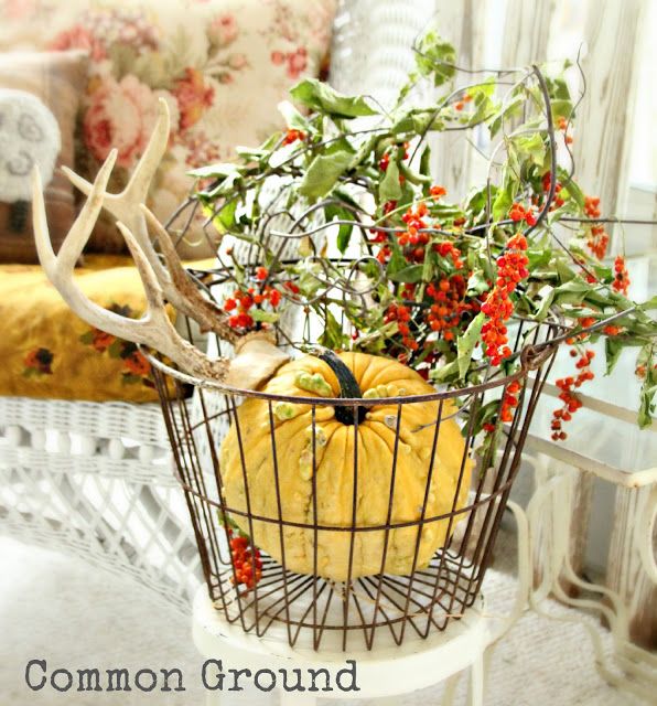 Fall Metal Basket