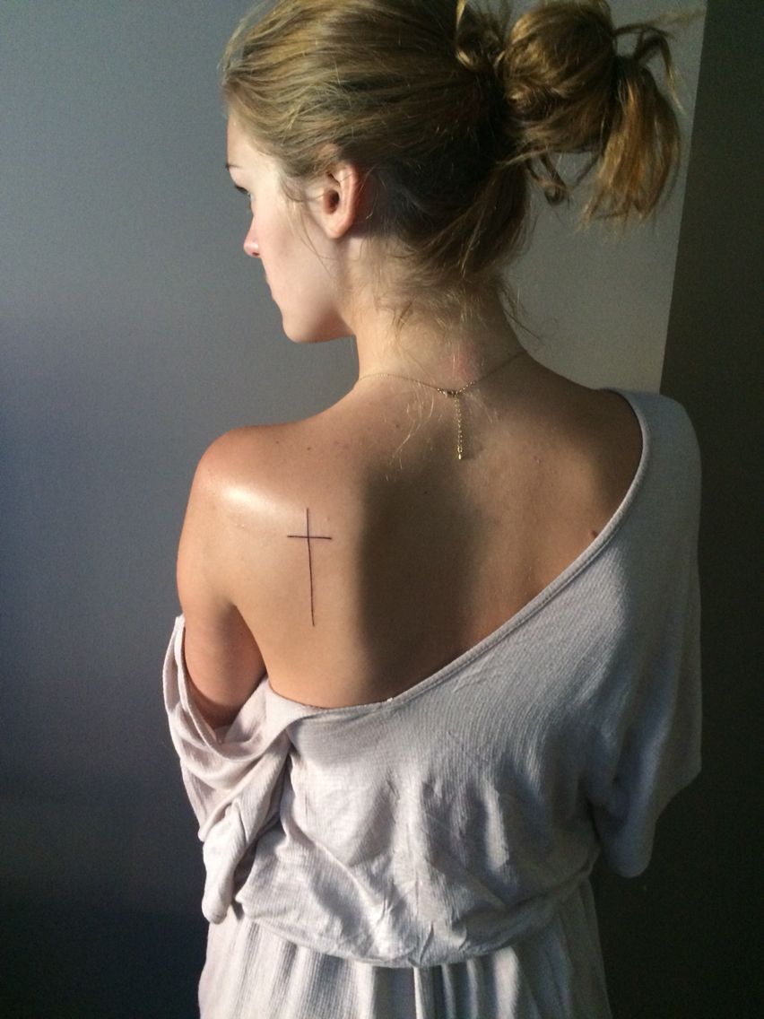 cross tattoo back side simple tattoo ideas pinterest back side