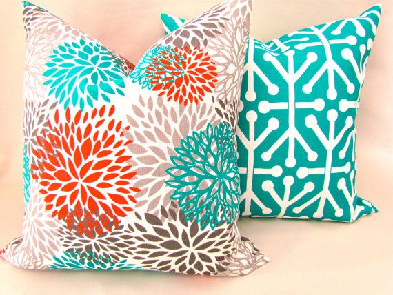 PILLOWS Set Of 40 TEAL Orange Throw Pillow Covers 40 40 400x400 Teal Amazing Orange And Teal Decorative Pillows PILLOWS Set Of 40 TEAL Orange Throw Pillow Covers 40 40 400x400 Teal Amazing Orange And Teal Decorative Pillows