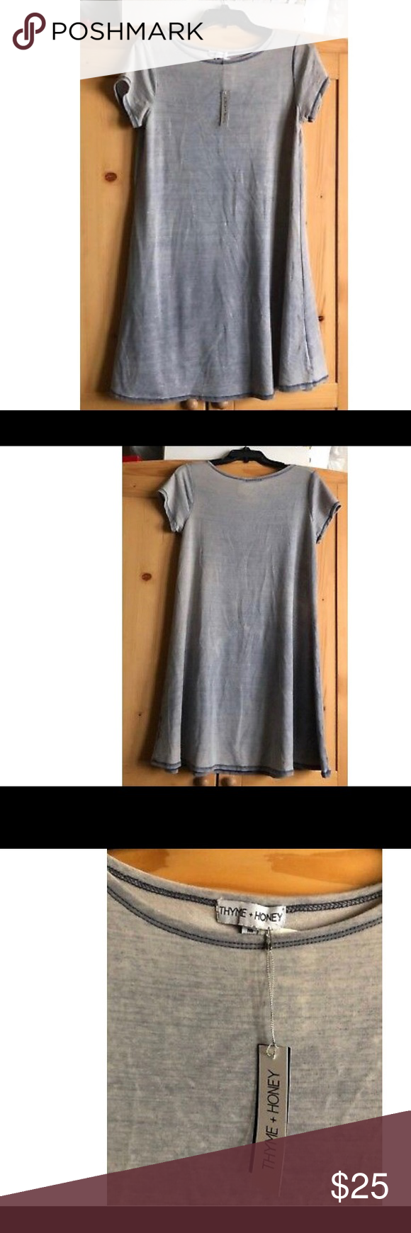 Thyme and Honey Pigment Dyed soft Casual Dress Casual