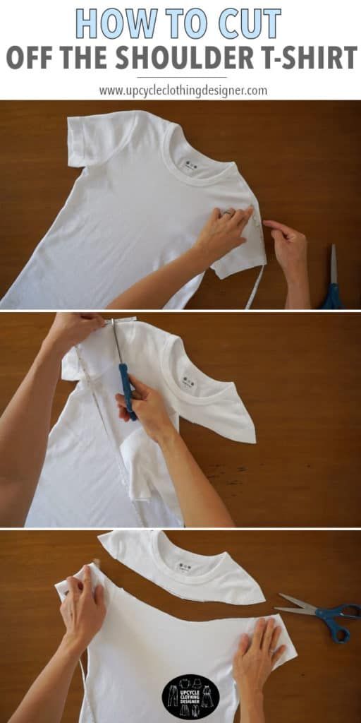 Umgestaltete Shirts, Diy Cut Shirts, T Shirt Diy, Upcycle Shirts, Cutting Shirts, Diy T Shirt Cutting, T Shirt Cutting Tutorial, T Shirt Tutorial, T Shirt Hacks