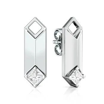 Shop for Constructive Edge Diamond Earrings. Super-classy and elegant diamond earrings at Melorra - Online Jewellery Shopping - Designed to Match Your Lifestyle.💗 Gold Diamond Earrings Studs, Women's Earrings, Necklace, Jewellry, White Gold Diamonds, Perfect Pair, Edges, Gemstones, Classy