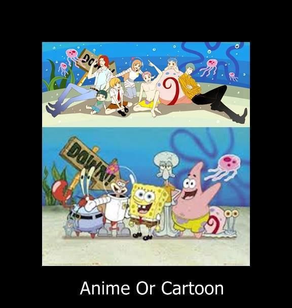 SpongeBob SquarePants Anime or Cartoon? :3 | Anime vs cartoon, Otaku