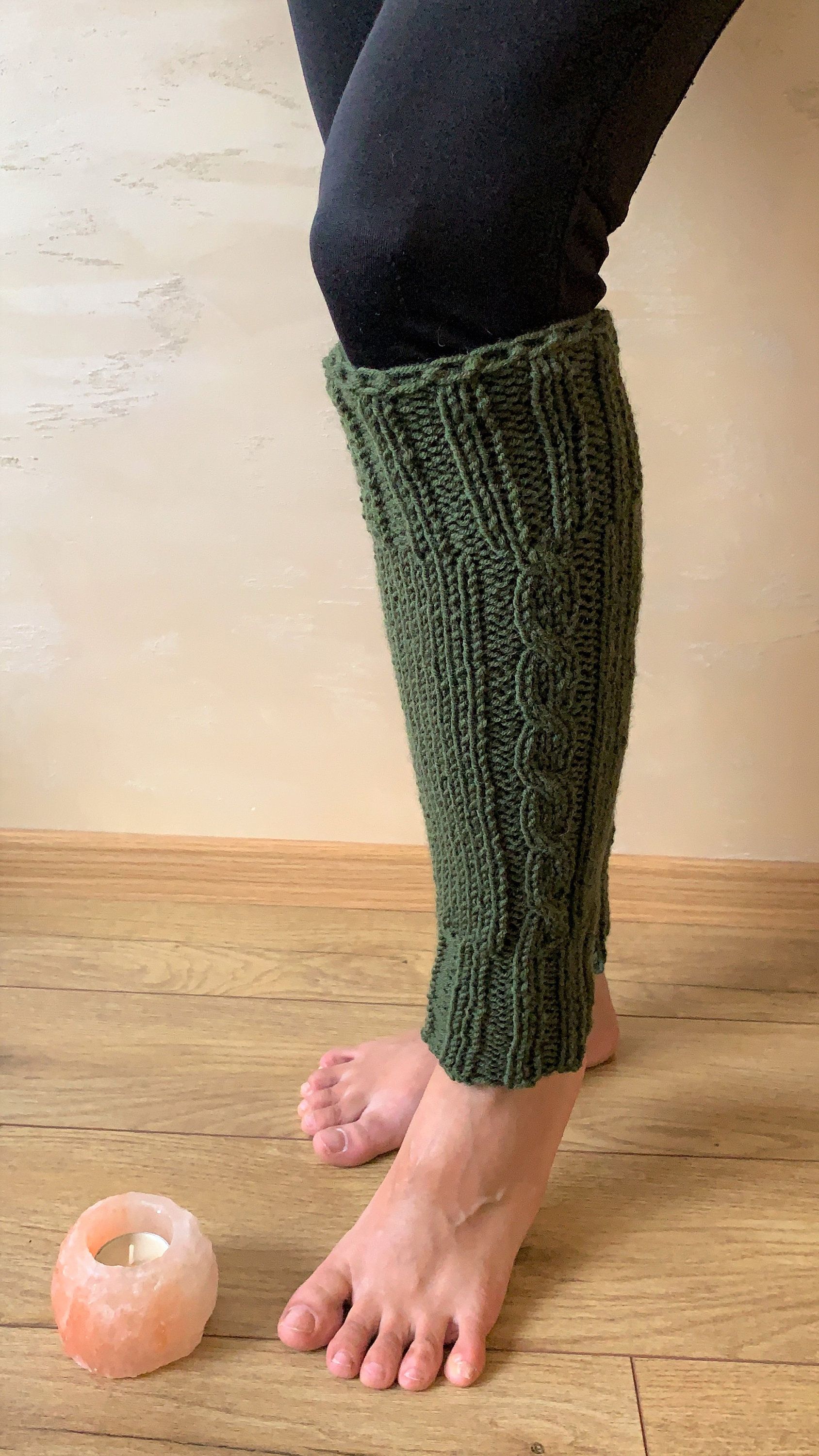 Hand knitted leg warmers in forest green hand knitted forest Etsy in