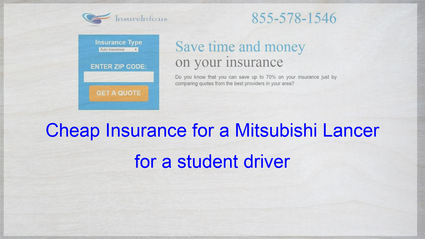 How To Get Cheap Car Insurance For A Mitsubishi Lancer Sportback