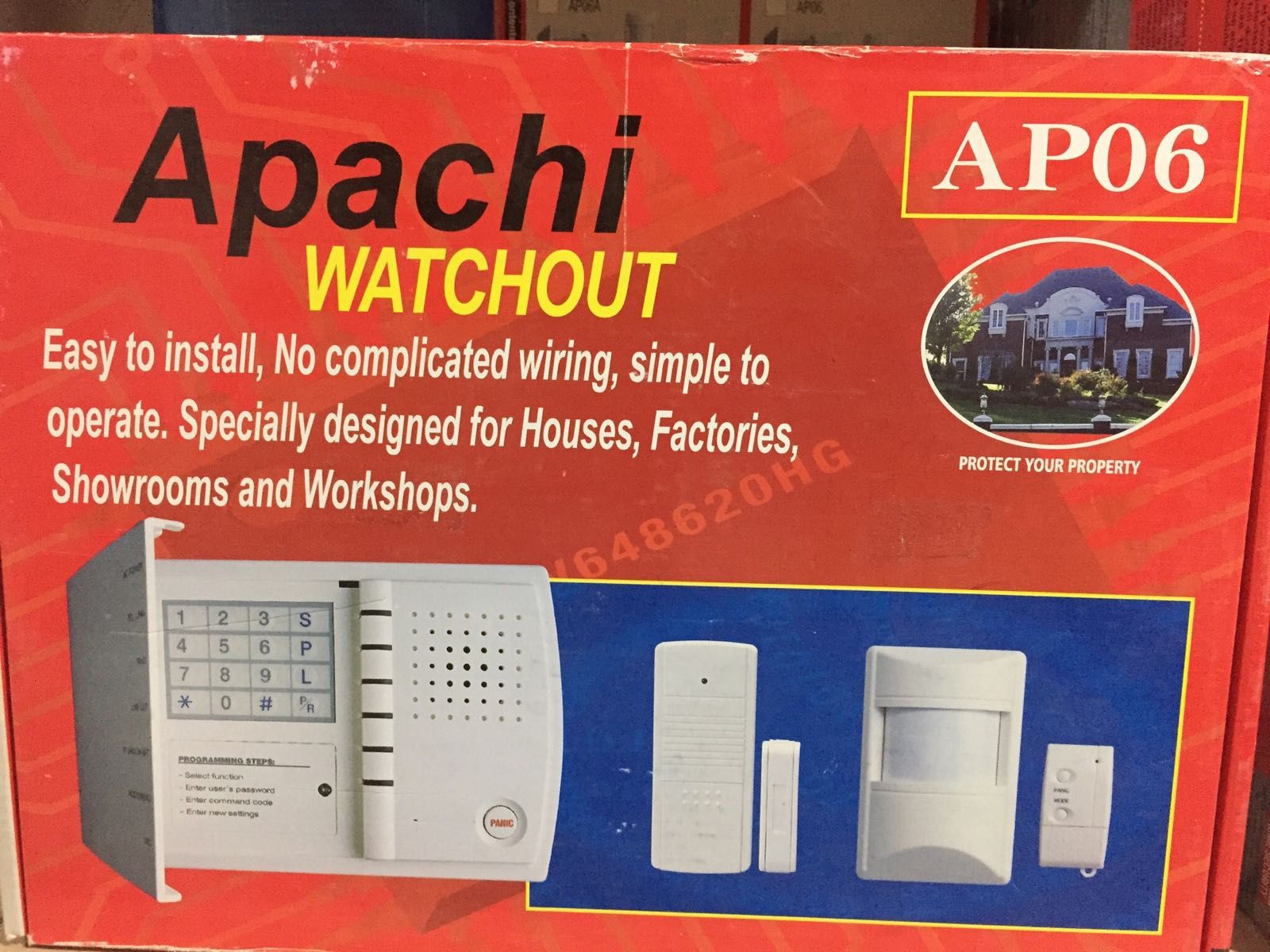 جهاز انذار للسرقات للمحلات التجارية والمنازل Apachi يعمل علي الحركة وعلي الأبواب والنوافذ بدون تمديدات ويمكن توصيلة علي خط تلي House Design Design Installation